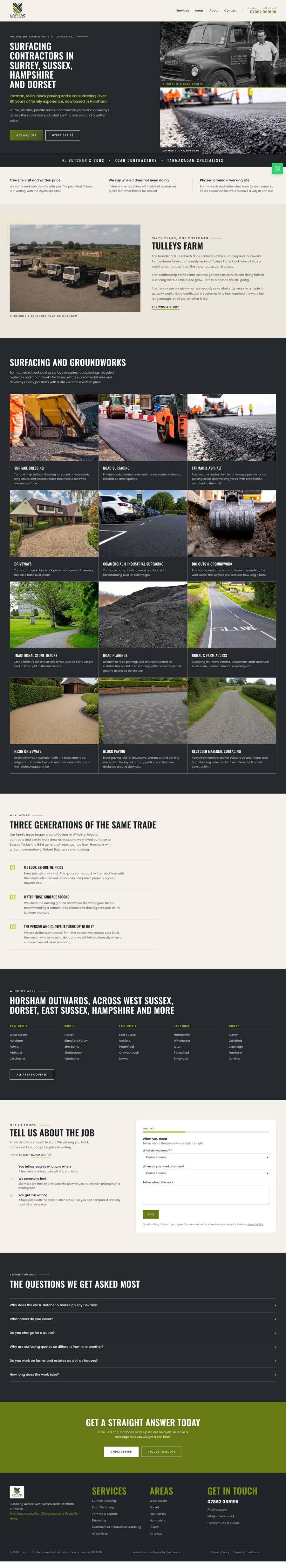 Laymac Ltd website