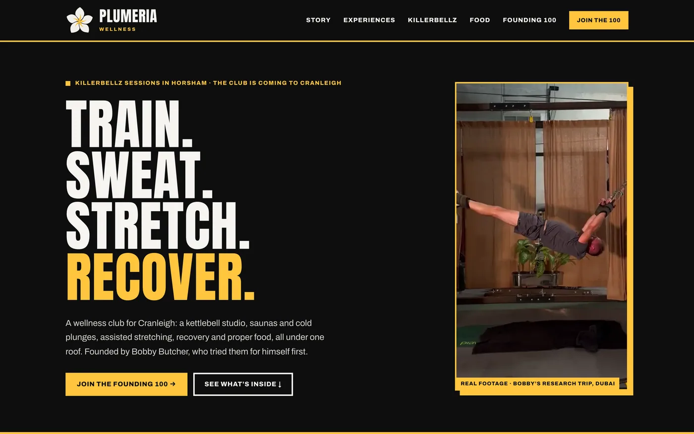 Plumeria Wellness website